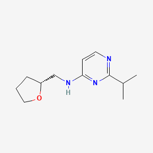 N-[[(2R)-oxolan-2-yl]methyl]-2-propan-2-ylpyrimidin-4-amine