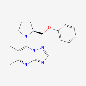 5,6-dimethyl-7-[(2S)-2-(phenoxymethyl)pyrrolidin-1-yl]-[1,2,4]triazolo[1,5-a]pyrimidine