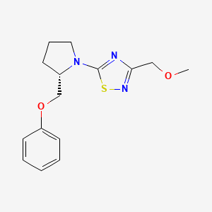 3-(methoxymethyl)-5-[(2S)-2-(phenoxymethyl)pyrrolidin-1-yl]-1,2,4-thiadiazole