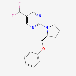 5-(difluoromethyl)-2-[(2S)-2-(phenoxymethyl)pyrrolidin-1-yl]pyrimidine