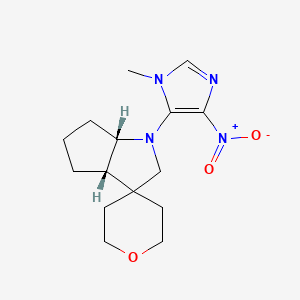 (3aS,6aS)-1-(3-methyl-5-nitroimidazol-4-yl)spiro[2,3a,4,5,6,6a-hexahydrocyclopenta[b]pyrrole-3,4'-oxane]