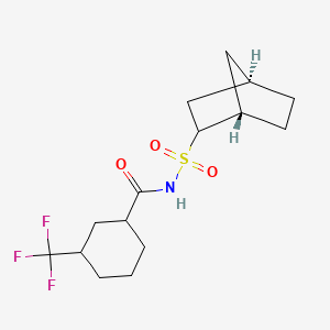 N-[[(1S,4R)-2-bicyclo[2.2.1]heptanyl]sulfonyl]-3-(trifluoromethyl)cyclohexane-1-carboxamide