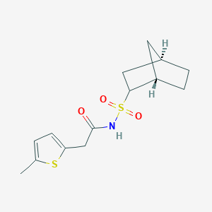 N-[[(1S,4R)-2-bicyclo[2.2.1]heptanyl]sulfonyl]-2-(5-methylthiophen-2-yl)acetamide