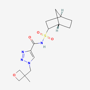 N-[[(1S,4R)-2-bicyclo[2.2.1]heptanyl]sulfonyl]-1-[(3-methyloxetan-3-yl)methyl]triazole-4-carboxamide