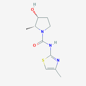 (2R,3R)-3-hydroxy-2-methyl-N-(4-methyl-1,3-thiazol-2-yl)pyrrolidine-1-carboxamide