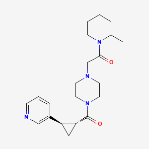 1-(2-methylpiperidin-1-yl)-2-[4-[(1R,2R)-2-pyridin-3-ylcyclopropanecarbonyl]piperazin-1-yl]ethanone