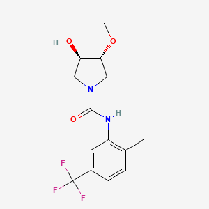 (3R,4R)-3-hydroxy-4-methoxy-N-[2-methyl-5-(trifluoromethyl)phenyl]pyrrolidine-1-carboxamide