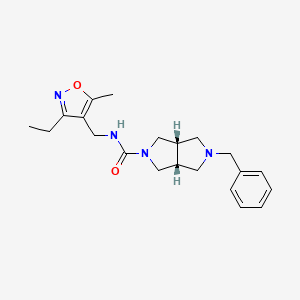 (3aR,6aS)-2-benzyl-N-[(3-ethyl-5-methyl-1,2-oxazol-4-yl)methyl]-1,3,3a,4,6,6a-hexahydropyrrolo[3,4-c]pyrrole-5-carboxamide