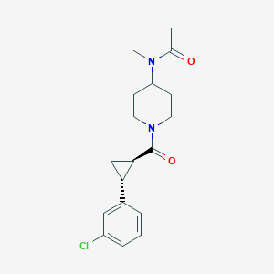 N-[1-[(1R,2R)-2-(3-chlorophenyl)cyclopropanecarbonyl]piperidin-4-yl]-N-methylacetamide