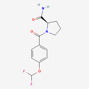 (2R)-1-[4-(difluoromethoxy)benzoyl]pyrrolidine-2-carboxamide