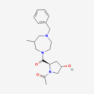 1-[(2R,4S)-2-(4-benzyl-6-methyl-1,4-diazepane-1-carbonyl)-4-hydroxypyrrolidin-1-yl]ethanone