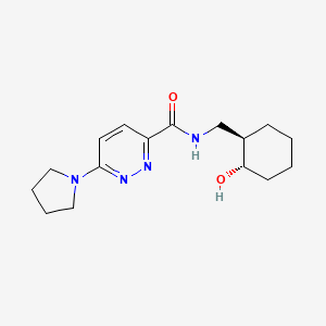 N-[[(1R,2S)-2-hydroxycyclohexyl]methyl]-6-pyrrolidin-1-ylpyridazine-3-carboxamide