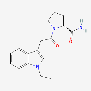 (2R)-1-[2-(1-ethylindol-3-yl)acetyl]pyrrolidine-2-carboxamide