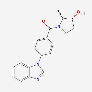 [4-(benzimidazol-1-yl)phenyl]-[(2R,3R)-3-hydroxy-2-methylpyrrolidin-1-yl]methanone