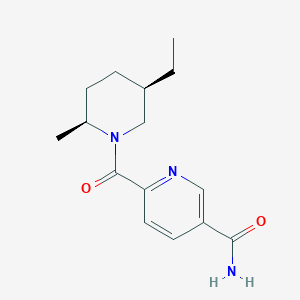 6-[(2S,5R)-5-ethyl-2-methylpiperidine-1-carbonyl]pyridine-3-carboxamide