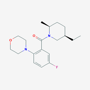 [(2S,5R)-5-ethyl-2-methylpiperidin-1-yl]-(5-fluoro-2-morpholin-4-ylphenyl)methanone