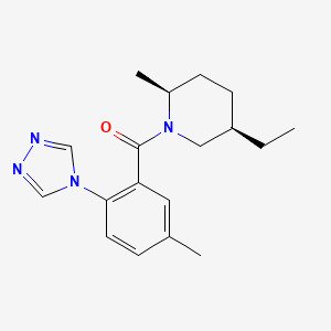 [(2S,5R)-5-ethyl-2-methylpiperidin-1-yl]-[5-methyl-2-(1,2,4-triazol-4-yl)phenyl]methanone