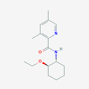 molecular formula C16H24N2O2 B7337465 N-[(1R,2R)-2-ethoxycyclohexyl]-3,5-dimethylpyridine-2-carboxamide 