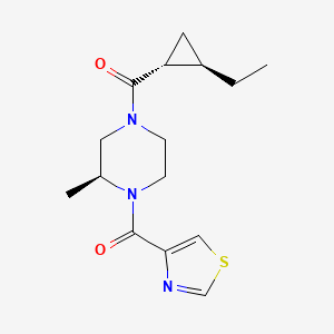 [(1R,2R)-2-ethylcyclopropyl]-[(3S)-3-methyl-4-(1,3-thiazole-4-carbonyl)piperazin-1-yl]methanone