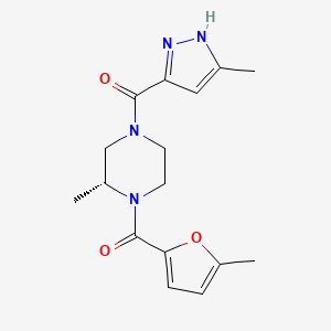 (5-methylfuran-2-yl)-[(2R)-2-methyl-4-(5-methyl-1H-pyrazole-3-carbonyl)piperazin-1-yl]methanone