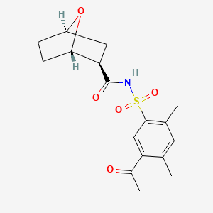 (1S,2R,4R)-N-(5-acetyl-2,4-dimethylphenyl)sulfonyl-7-oxabicyclo[2.2.1]heptane-2-carboxamide