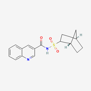 N-[[(1S,4R)-2-bicyclo[2.2.1]heptanyl]sulfonyl]quinoline-3-carboxamide