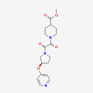 methyl 1-[2-oxo-2-[(3R)-3-pyridin-4-yloxypyrrolidin-1-yl]acetyl]piperidine-4-carboxylate