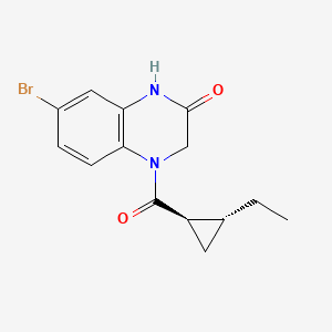 7-bromo-4-[(1R,2R)-2-ethylcyclopropanecarbonyl]-1,3-dihydroquinoxalin-2-one