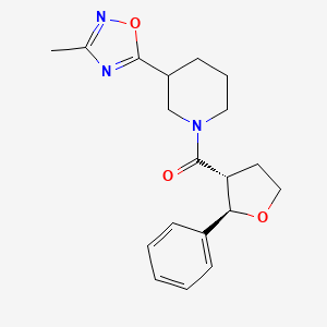 [3-(3-methyl-1,2,4-oxadiazol-5-yl)piperidin-1-yl]-[(2R,3R)-2-phenyloxolan-3-yl]methanone