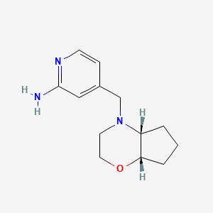 4-[[(4aR,7aS)-3,4a,5,6,7,7a-hexahydro-2H-cyclopenta[b][1,4]oxazin-4-yl]methyl]pyridin-2-amine