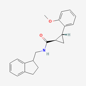 (1R,2R)-N-(2,3-dihydro-1H-inden-1-ylmethyl)-2-(2-methoxyphenyl)cyclopropane-1-carboxamide