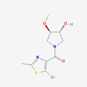 (5-bromo-2-methyl-1,3-thiazol-4-yl)-[(3R,4R)-3-hydroxy-4-methoxypyrrolidin-1-yl]methanone