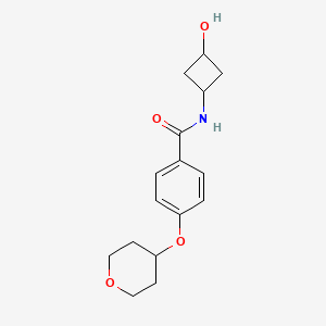 N-(3-hydroxycyclobutyl)-4-(oxan-4-yloxy)benzamide