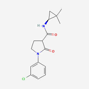 1-(3-chlorophenyl)-N-[(1S)-2,2-dimethylcyclopropyl]-2-oxopyrrolidine-3-carboxamide