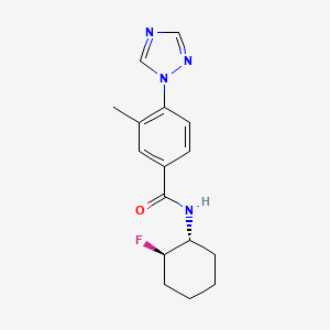 N-[(1R,2R)-2-fluorocyclohexyl]-3-methyl-4-(1,2,4-triazol-1-yl)benzamide