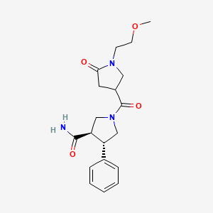 (3R,4S)-1-[1-(2-methoxyethyl)-5-oxopyrrolidine-3-carbonyl]-4-phenylpyrrolidine-3-carboxamide