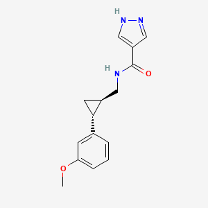 N-[[(1R,2R)-2-(3-methoxyphenyl)cyclopropyl]methyl]-1H-pyrazole-4-carboxamide