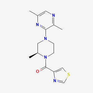 [(2S)-4-(3,6-dimethylpyrazin-2-yl)-2-methylpiperazin-1-yl]-(1,3-thiazol-4-yl)methanone