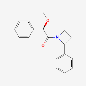 (2R)-2-methoxy-2-phenyl-1-(2-phenylazetidin-1-yl)ethanone