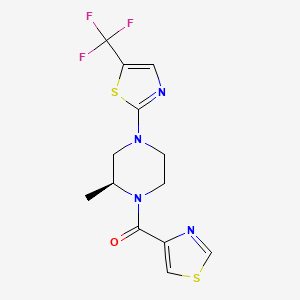 [(2S)-2-methyl-4-[5-(trifluoromethyl)-1,3-thiazol-2-yl]piperazin-1-yl]-(1,3-thiazol-4-yl)methanone