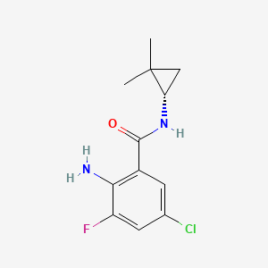 2-amino-5-chloro-N-[(1S)-2,2-dimethylcyclopropyl]-3-fluorobenzamide