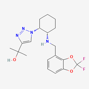 2-[1-[(1R,2S)-2-[(2,2-difluoro-1,3-benzodioxol-4-yl)methylamino]cyclohexyl]triazol-4-yl]propan-2-ol