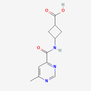 3-[(6-Methylpyrimidine-4-carbonyl)amino]cyclobutane-1-carboxylic acid