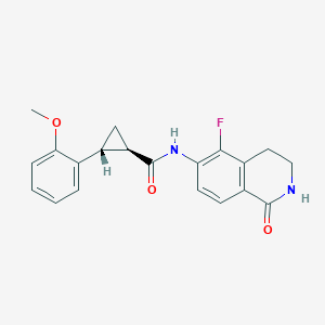 (1R,2R)-N-(5-fluoro-1-oxo-3,4-dihydro-2H-isoquinolin-6-yl)-2-(2-methoxyphenyl)cyclopropane-1-carboxamide