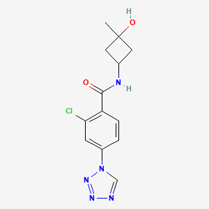 2-chloro-N-(3-hydroxy-3-methylcyclobutyl)-4-(tetrazol-1-yl)benzamide