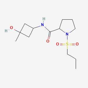 N-(3-hydroxy-3-methylcyclobutyl)-1-propylsulfonylpyrrolidine-2-carboxamide