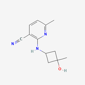 2-[(3-Hydroxy-3-methylcyclobutyl)amino]-6-methylpyridine-3-carbonitrile