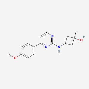 3-[[4-(4-Methoxyphenyl)pyrimidin-2-yl]amino]-1-methylcyclobutan-1-ol