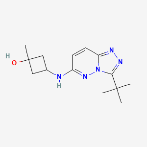 3-[(3-Tert-butyl-[1,2,4]triazolo[4,3-b]pyridazin-6-yl)amino]-1-methylcyclobutan-1-ol