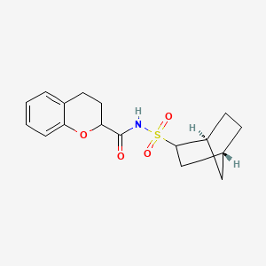 N-[[(1S,4R)-2-bicyclo[2.2.1]heptanyl]sulfonyl]-3,4-dihydro-2H-chromene-2-carboxamide